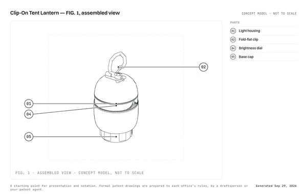 FIG. 1, Assembled view